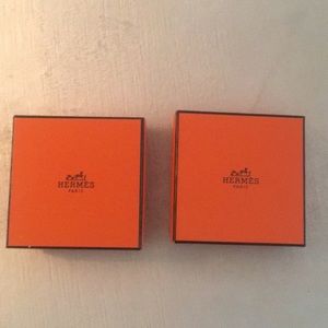 Set of 2 - 3.5 square authentic Hermes box only